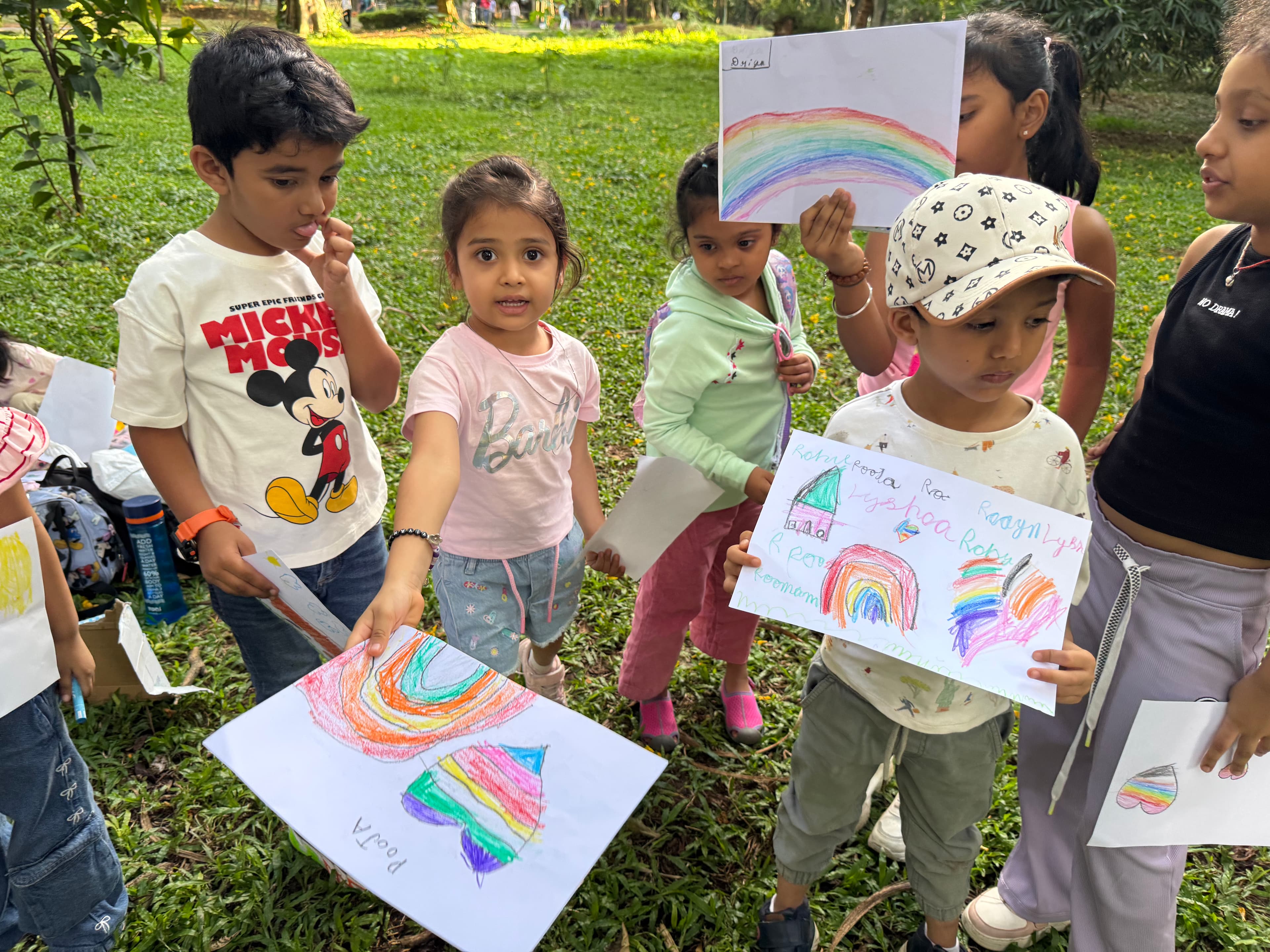 Children actively participating and collaborating in an experiential learning program